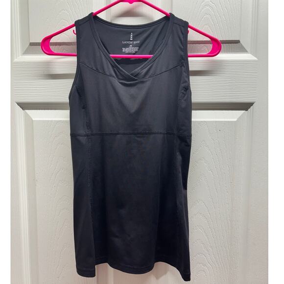 Lot of 2 Lands' End Womens Size XS Athletic Stretch Teal & Black Racerback Tanks - Picture 4 of 6